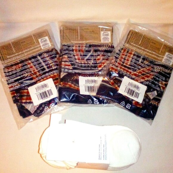 (6) Socks & (3) Boxer Brief Underwear Bundle: 6" Inseam. Ankle Socks. New - Picture 2 of 8